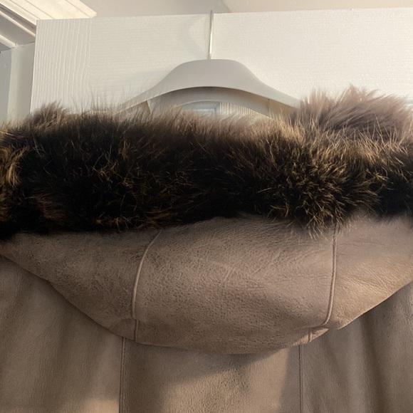 FUR COAT- Genuine leather and Shearling fur coat from Italy - Picture 11 of 15